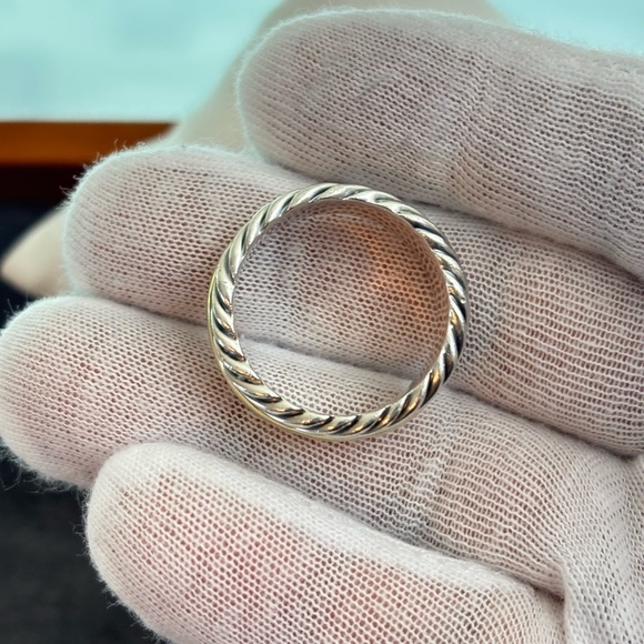 David Yurman 925 & 18k Gold Unisex Classic Cable Ring 10 - Picture 4 of 8